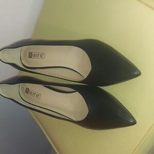 IDIFU Black Heels for Women